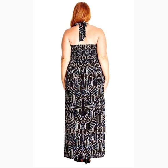 CITY CHIC | Mirrored Geo Maxi Dress - Picture 3 of 8